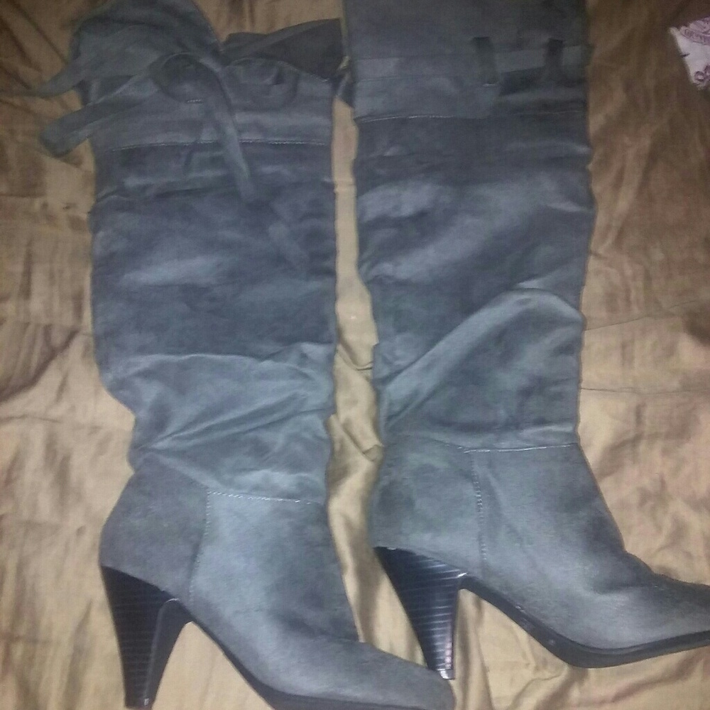 Suede Over the Knee Boots Size 6